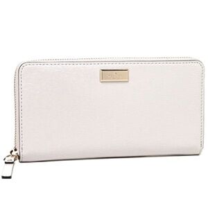 Kate Spade Zip around wallet in white Stacy laurel way